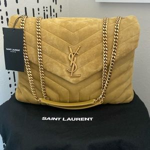 Yellow Saint Laurent Lou Lou Medium (suede)
